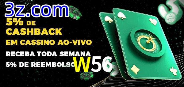 Promoções do cassino ao Vivo W56